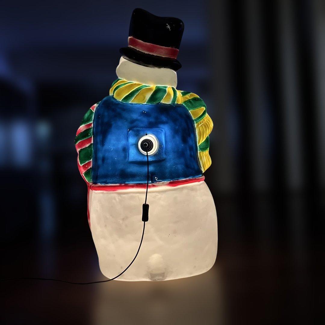 光る雪だるまの装飾　高い1050cm