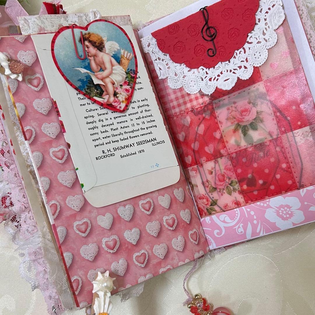 薔薇とレースのジャンクジャーナル・雑記帳　Happy Valentine!