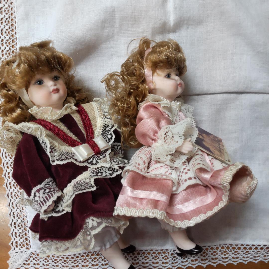 人形　2体　イタリア製　ドール　ヴィンテージ　西洋人形　ビスクドール