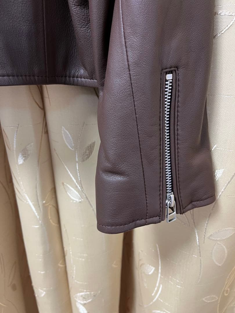 新品レイビームス ラムレザージャケット　ブラウンL