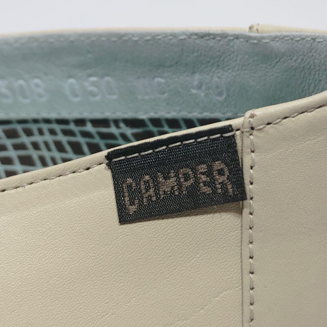 【極美品】カンペール　幅広　スクエアトゥ　フラットパンプス　レッドソール