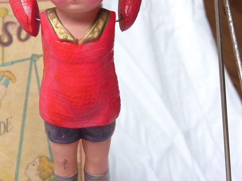 鉄棒運動 戦前製 セルロイド ゼンマイ おもちゃ 箱入り 昭和レトロ 日本製