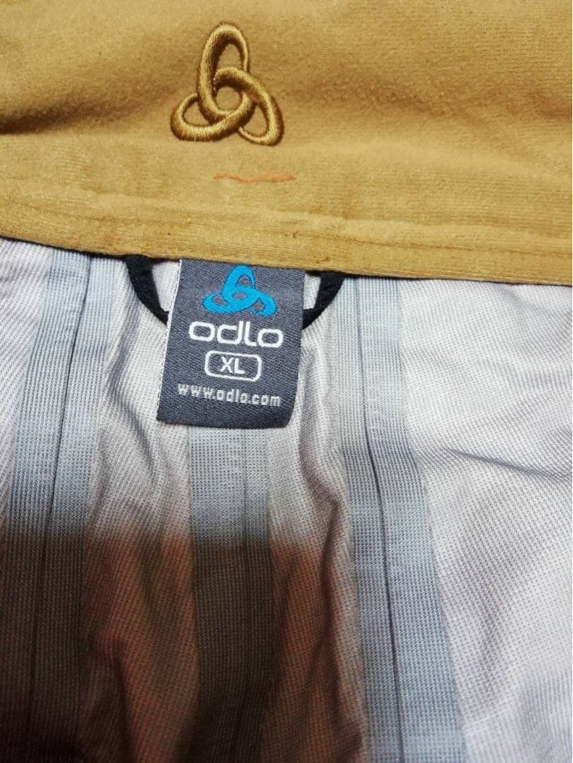 オレンジ スキーウェア サスペンダー付き　スウェーデン製ハードシェルパンツ