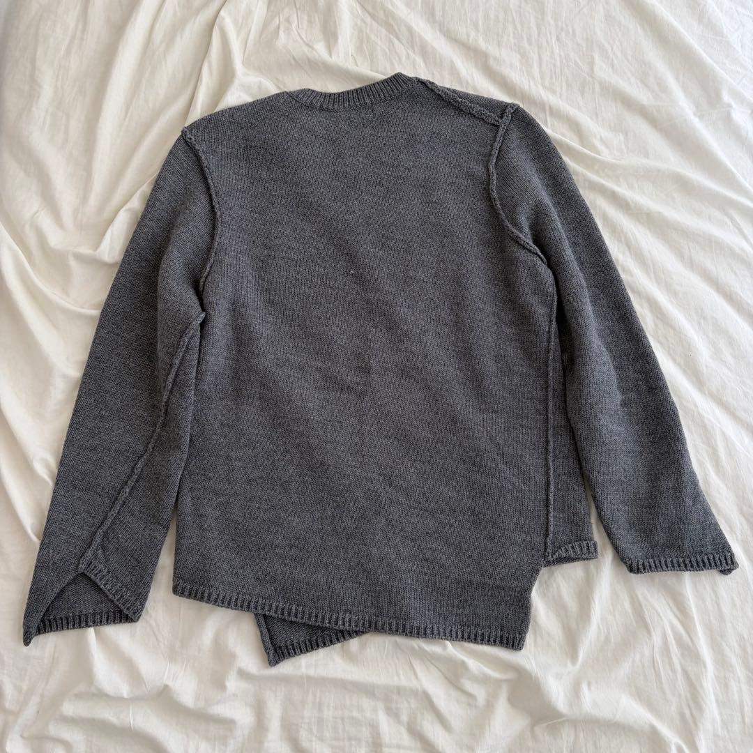 comme des garcons shirt ねじれ ニット グレー