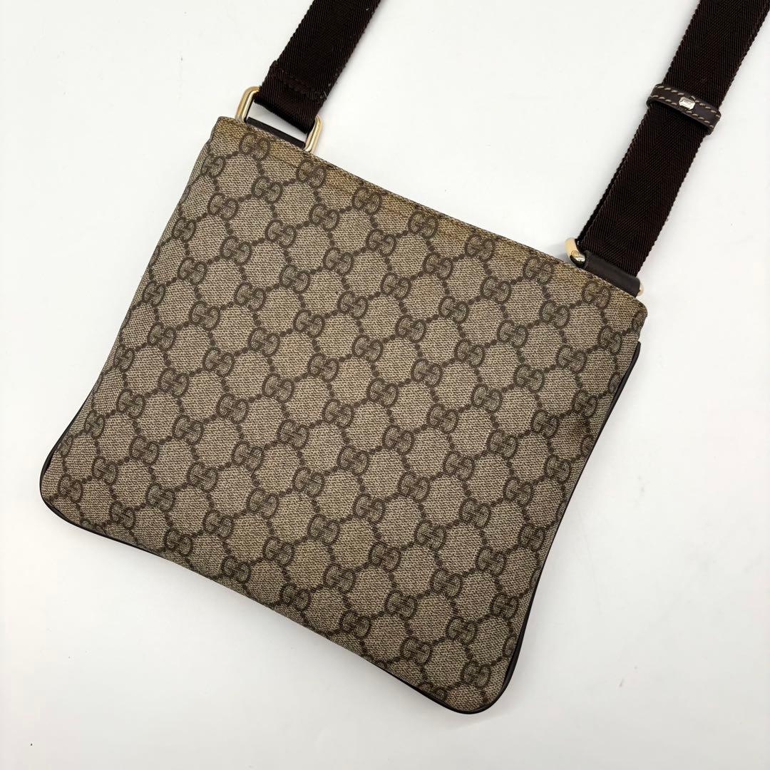 【極美品 保存袋付】グッチ ショルダーバッグ サコッシュ GGスプリーム PVC