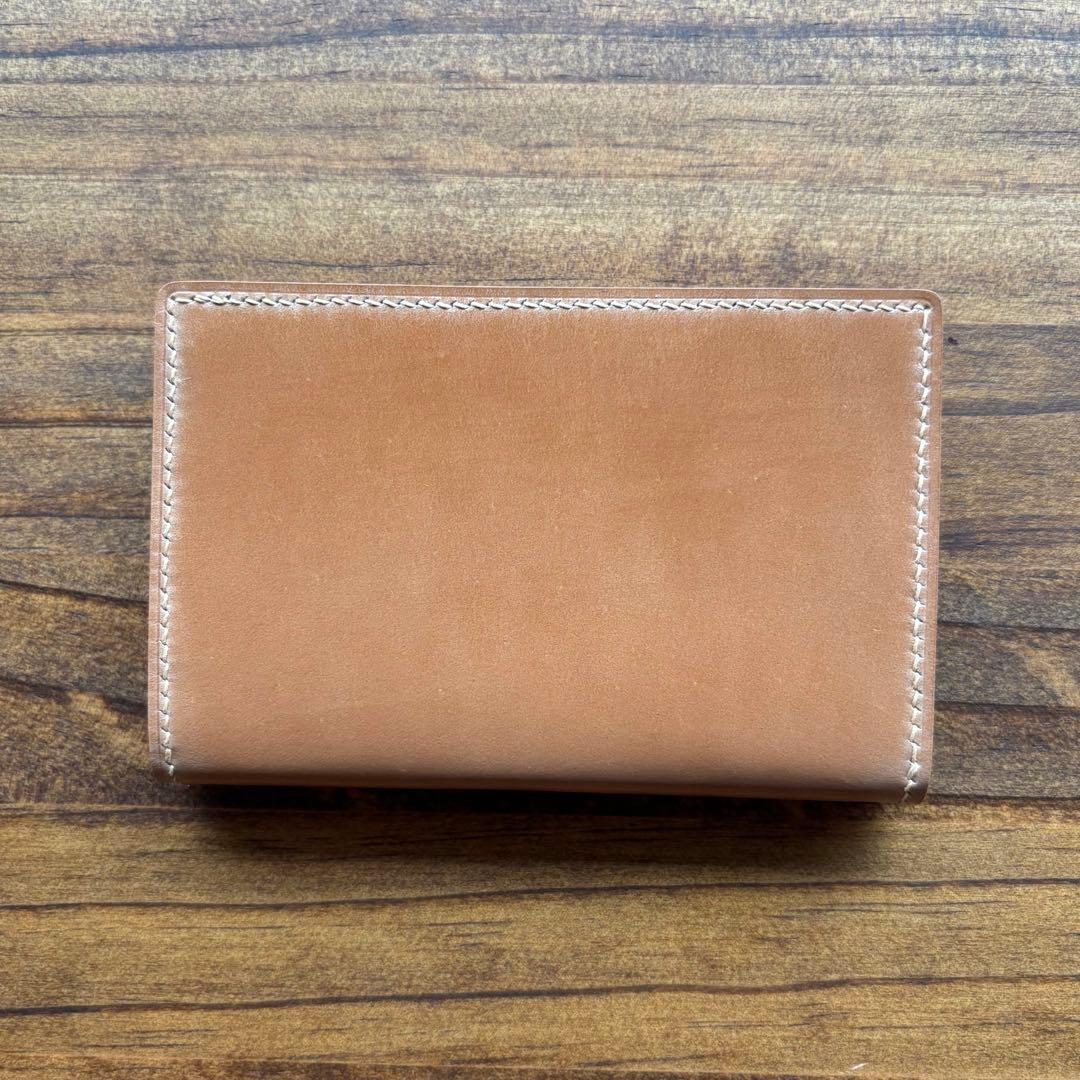 大容量名刺入れ　コードバン　ナチュラル　レーデルオガワ