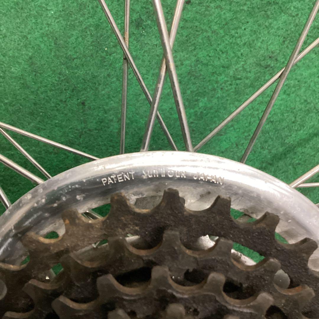 アルミリム 後輪 26x1-3/8 用 外装5段 ギアセット 26インチ　自転車