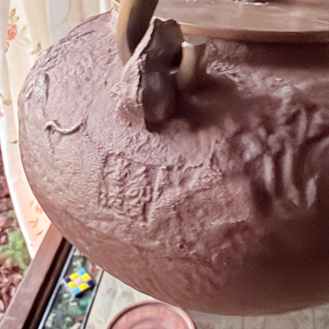 大雪特価‼️25日20時迄あったまろTETSUBIN 亀文堂姥口陽刻「松風」銘鉄瓶