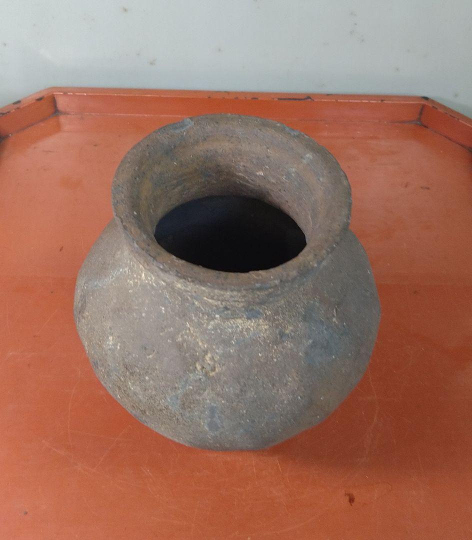 古越前加賀一筋蹲る壺 鎌倉時代 R132