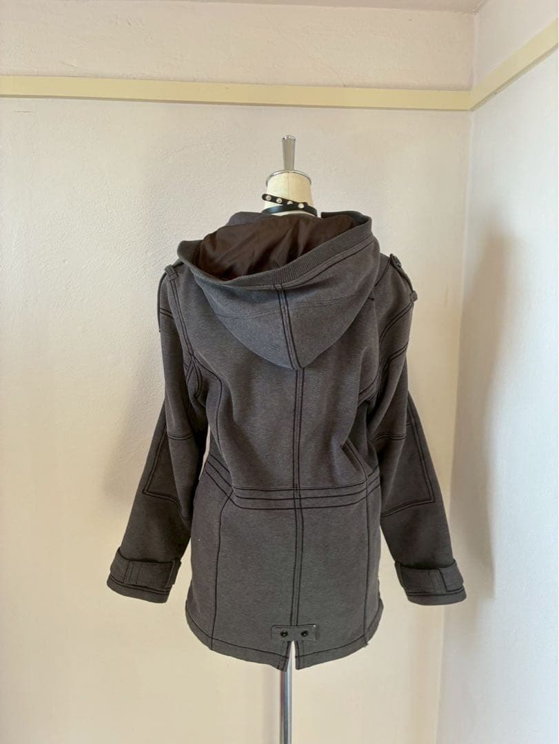 激レア✴︎ダークコアゴシックパンク　ギミックコットンフード刺繍y2k平成ギャル