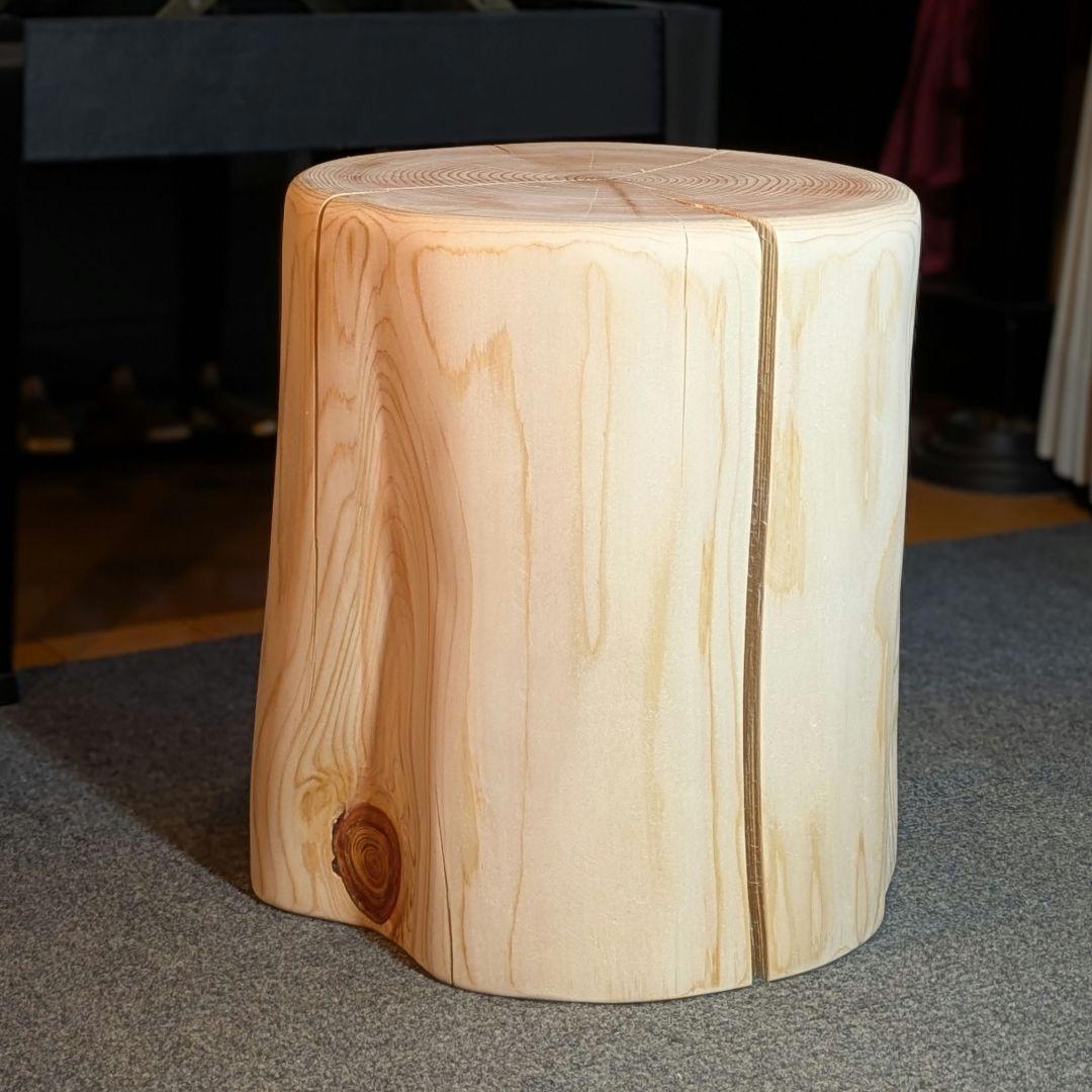 檜　切り株　丸太　椅子　スツール　 高さ約36㎝