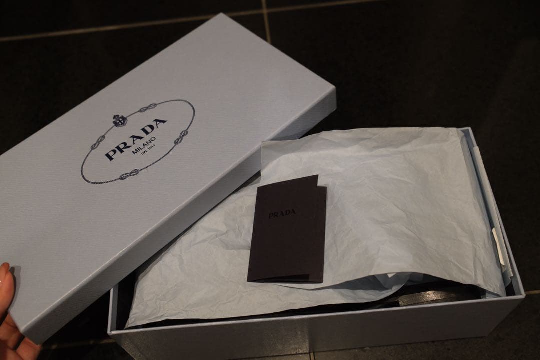 PRADA ビジュー付きミュール 37.5サイズ