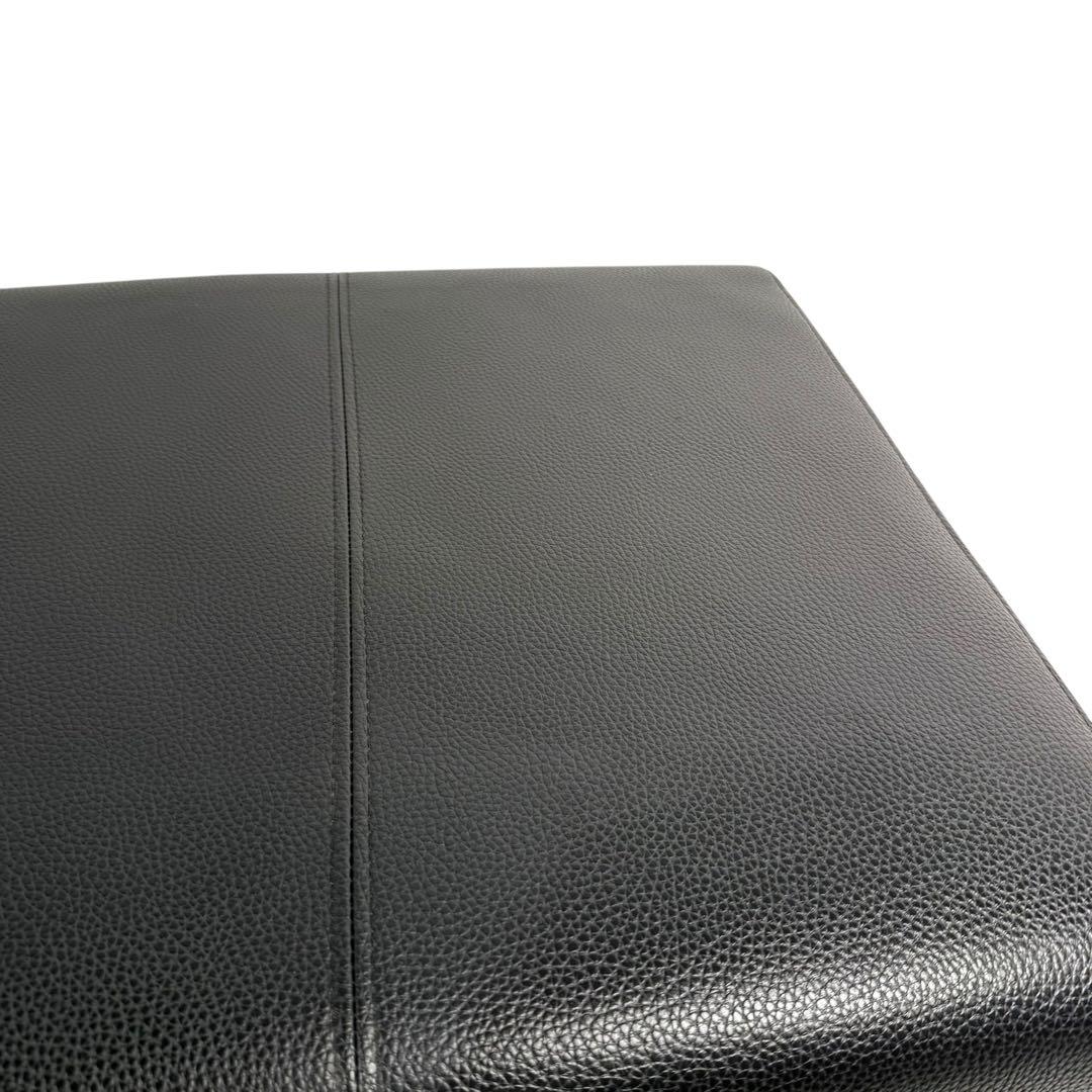 HR630 スツール　シギヤマ家具　オットマン　木製ブラック　合皮