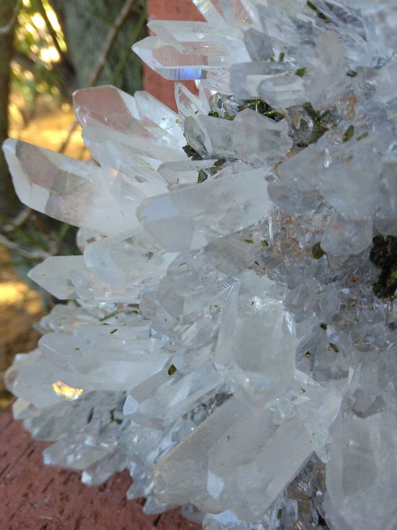 水晶 エピドート 共生クラスター　3.5kg－ｍｔ582