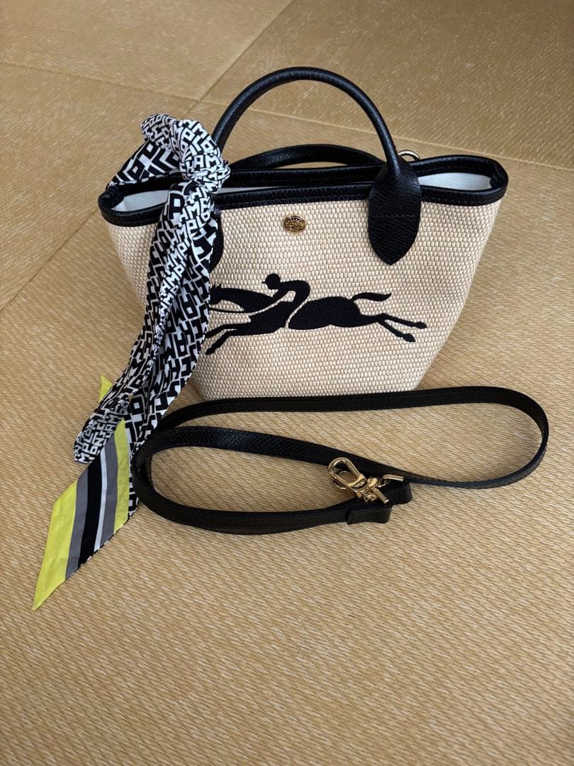 ロンシャンかごバッグ スカーフ付き