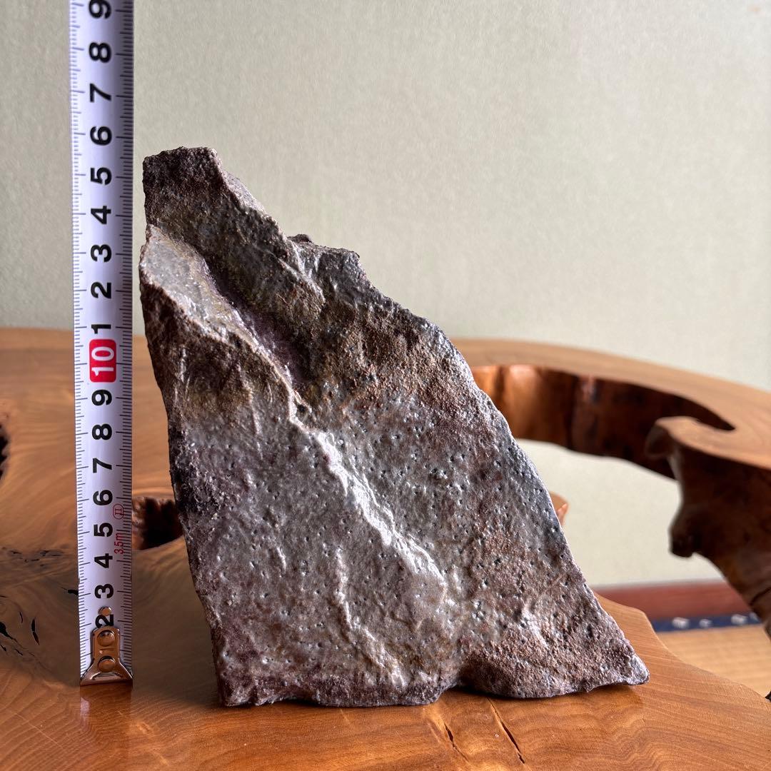 備前焼 松本頼明造 「窯変面取花入」共箱 花瓶 高さ16cm