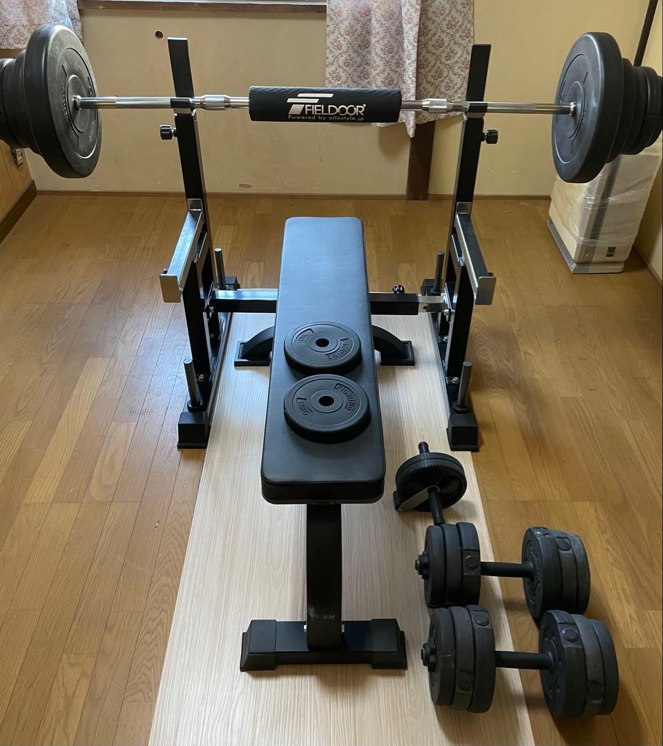 きよたれ　FIELDOR トレーニングベンチ ダンベル付き　引き取り希望