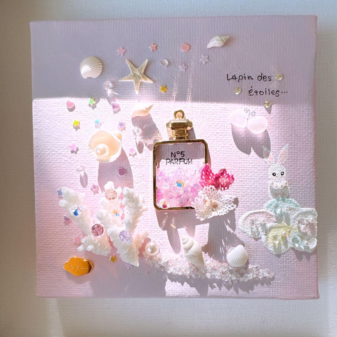 ꫛꫀꪝ✧‧˚「恋する星うさぎ」シーグラスアート 貝殻 珊瑚