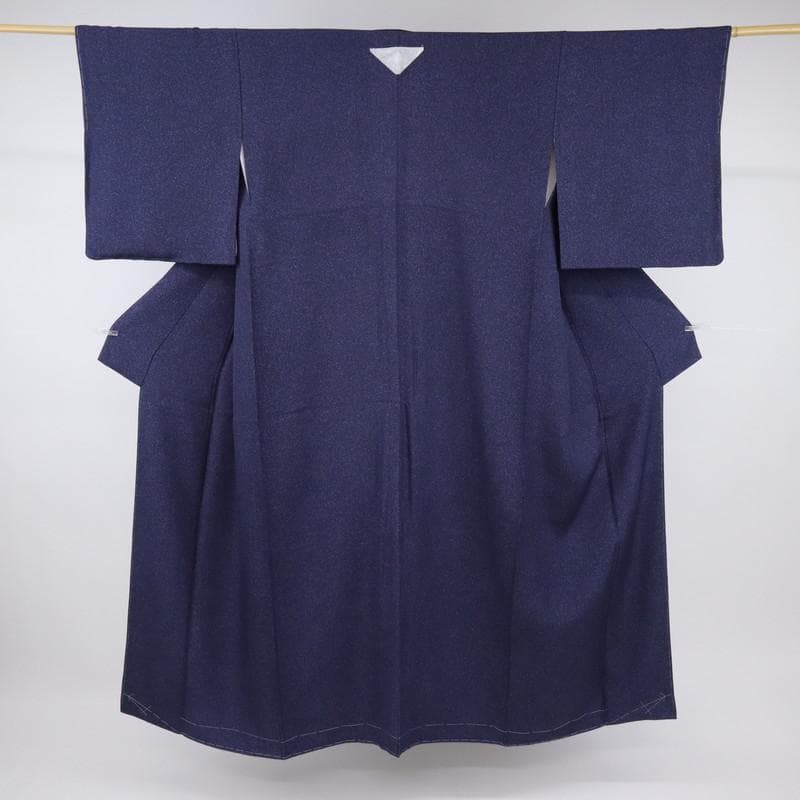 Chikuwa★裄直し■小紋『松井青々』黒紫■◆袷正絹着物◆KA11-12