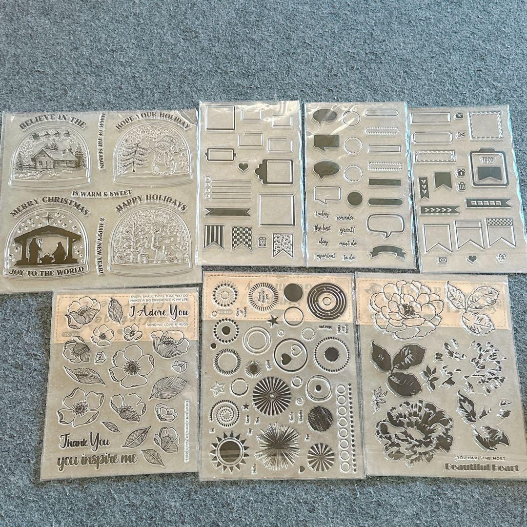 【計55枚】クリアスタンプアソートセット