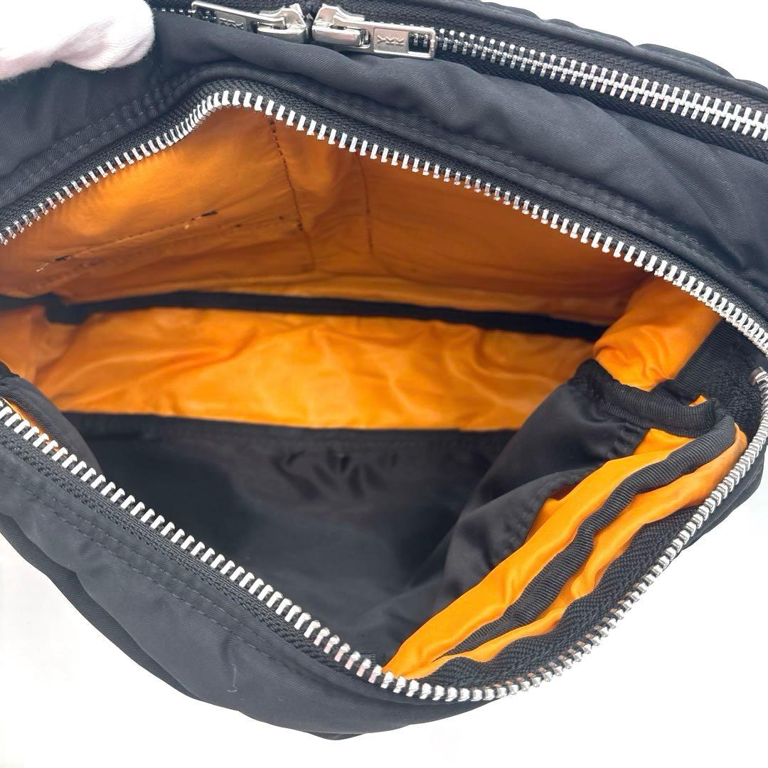 【美品】PORTER タンカー L 2層式 ショルダーバッグ 黒