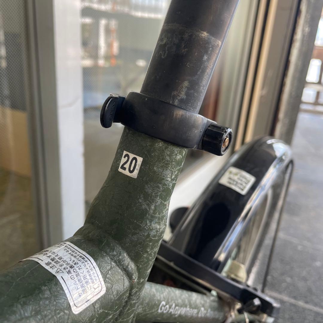 ミニベロ　Jeep ジープ　折りたたみ　自転車　JE-206G オリーブ色