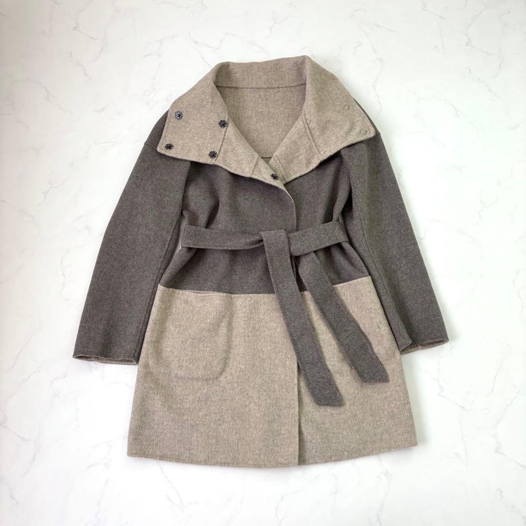 【極美品】マックスマーラウィークエンド リバーシブル ベルテッドリバーコート