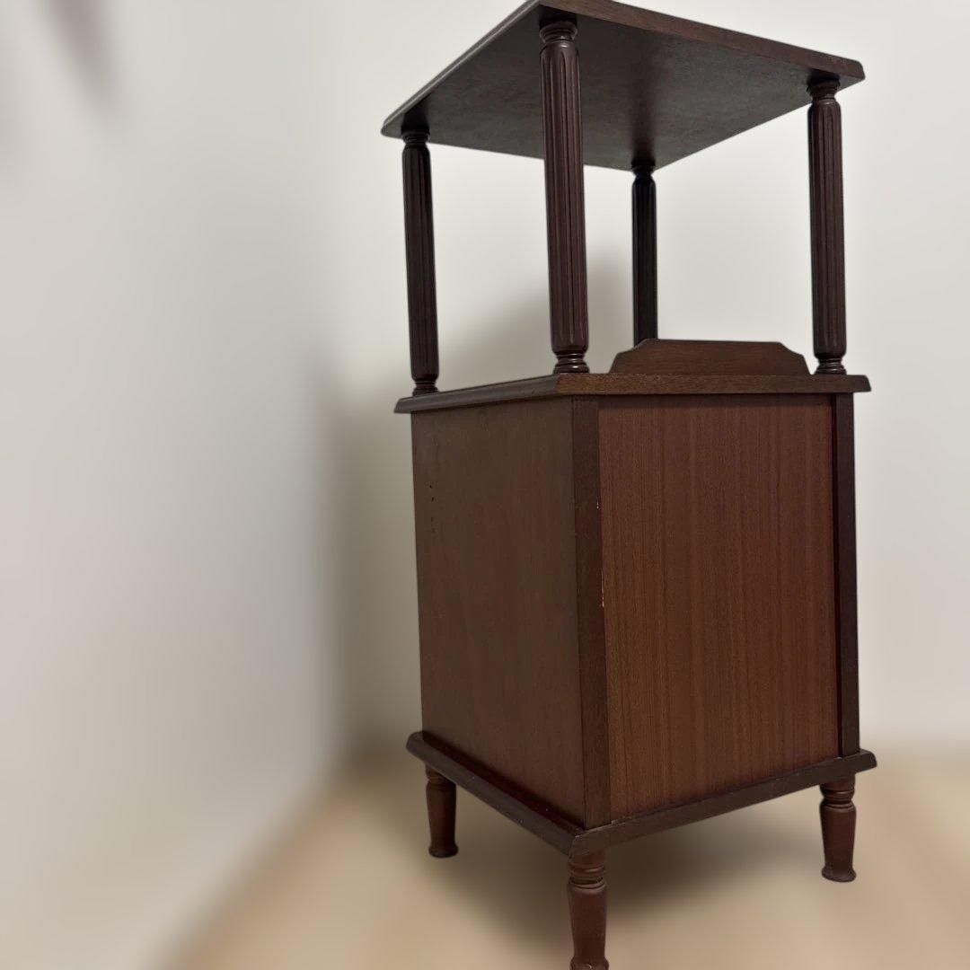 AYANO CRAFT 綾野製作所 木製 キャビネット 電話台 レトロ