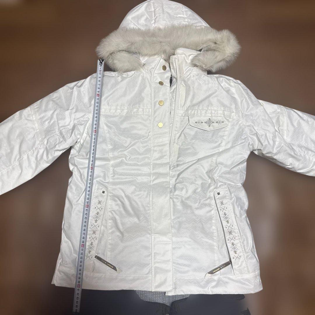 GOLDWIN スキーウェアホワイト ファー付き ジャケット・パンツセット