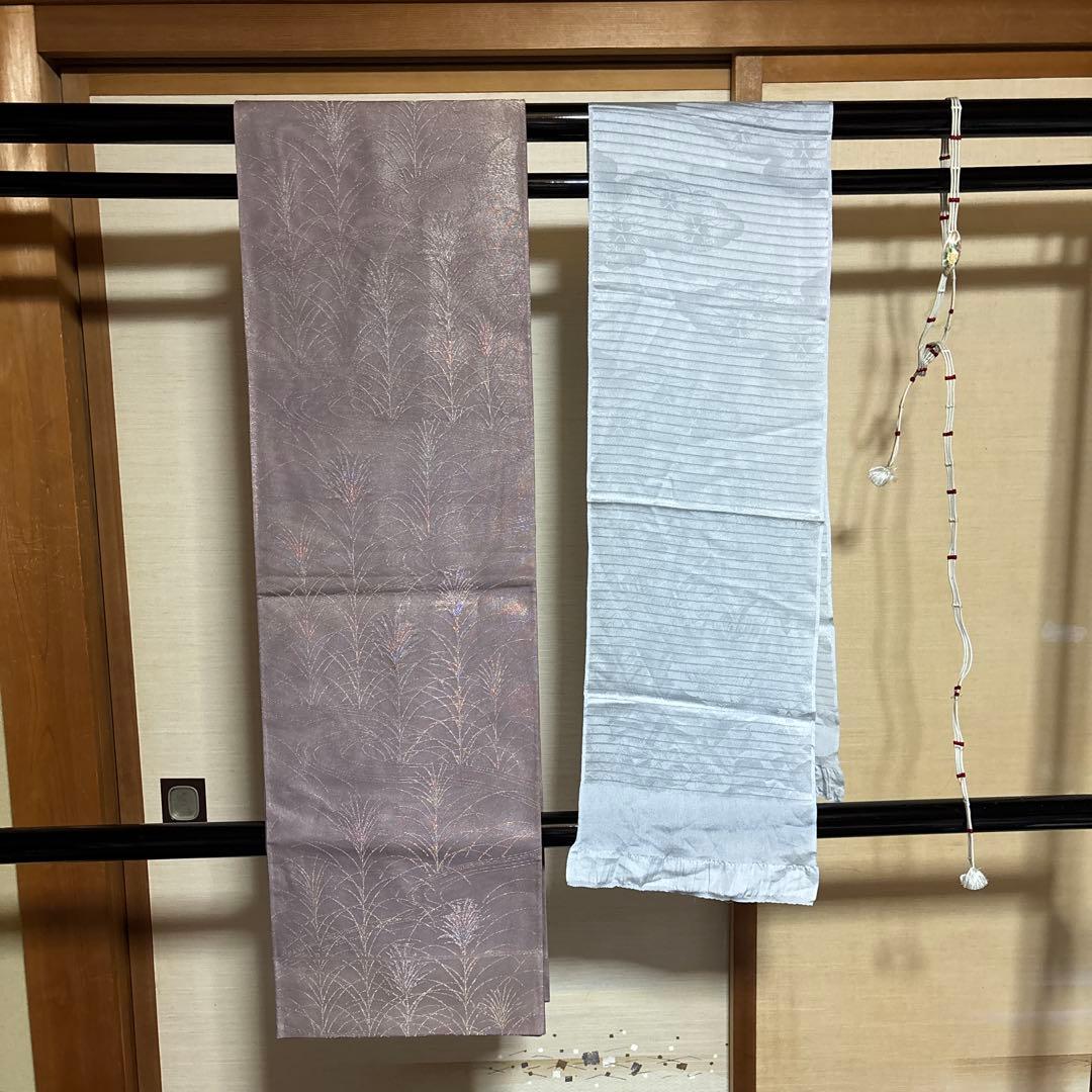 未使用近い　美品　化繊　紗紬風　訪問着　フルセット　5点　身丈163 裄丈69