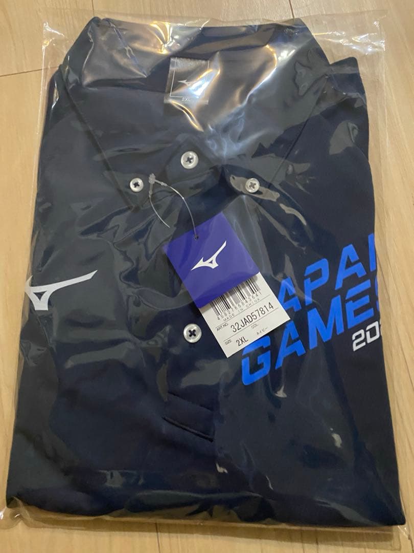 新品★ミズノ2025国スポ限定ポロシャツ限定デザイン国民スポーツ大会国体2XL