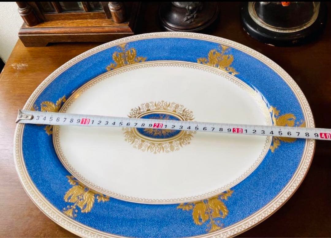 ウェッジウッド コロンビア　パウダー　ブルー オーバルプレート