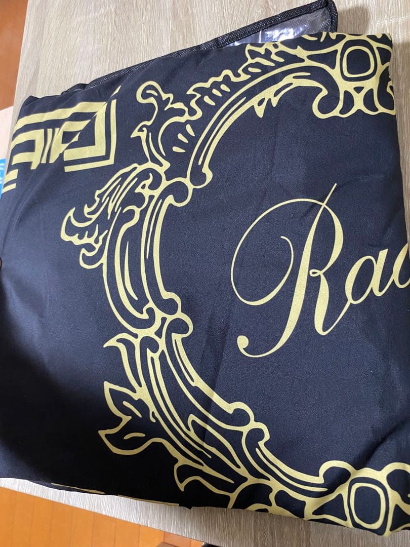 Rady 布団カバー セミダブル ブラック ゴールド装飾