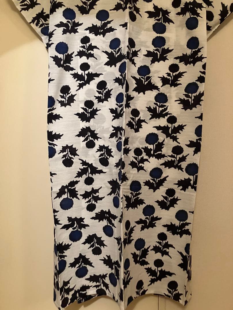 【Momoco】竺仙　浴衣　綿絽　たんぽぽ　手縫い仕立て　プレタMとほぼ同