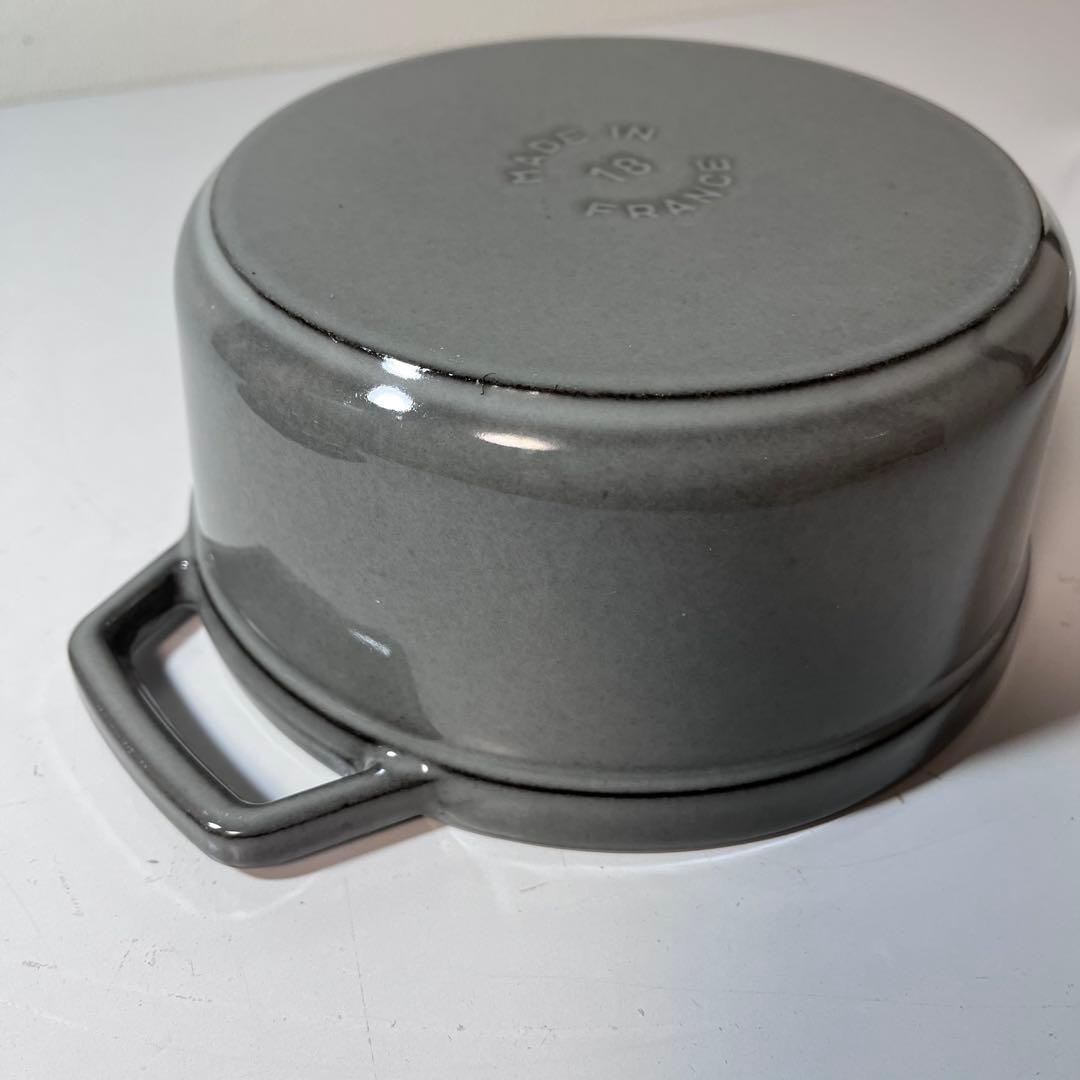 ストウブ ピコ・ココット ラウンド 18cm グレー ホーロー 鍋 STAUB