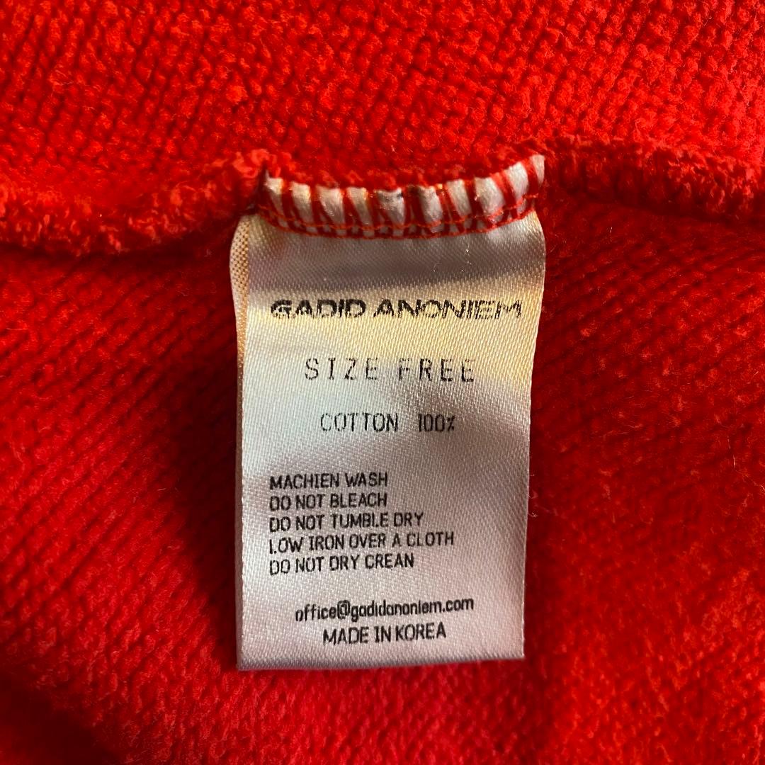 【美品】GADID ANONIEM 赤 スウェット