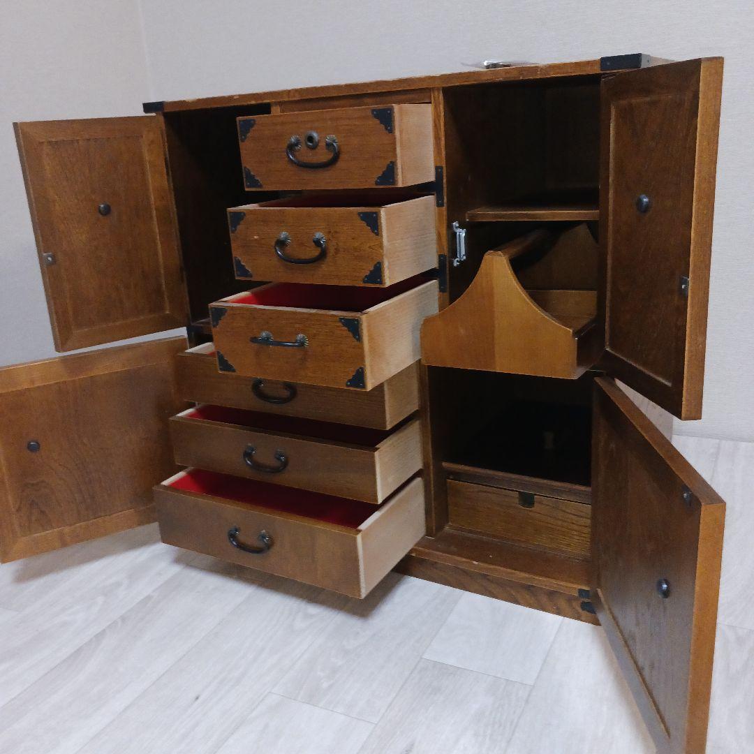 希少 箪笥 裁縫箱 木箱 からくり 隠し有り 古道具 和ダンス レトロ