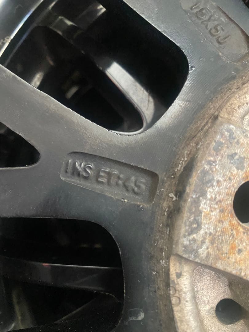 15インチ ホイールセット ブラック/クローム