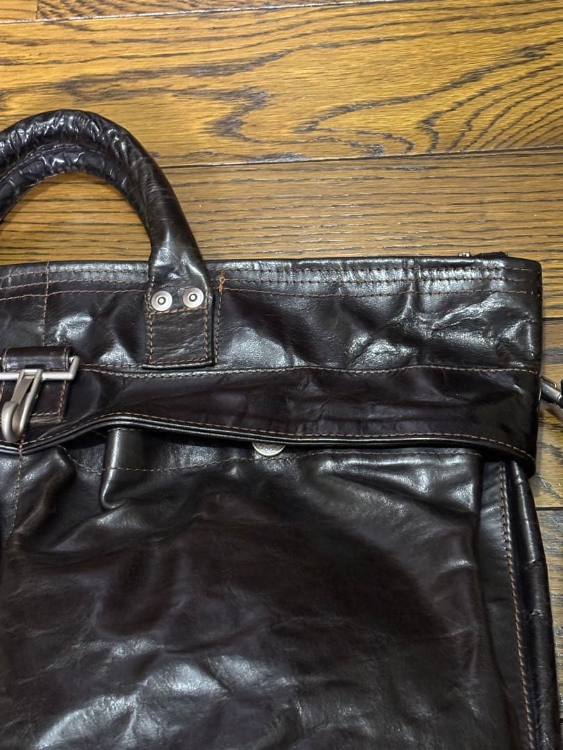 【レア品】レインボーカントリー/ヘルメットバッグ/バッファローレザー/黒