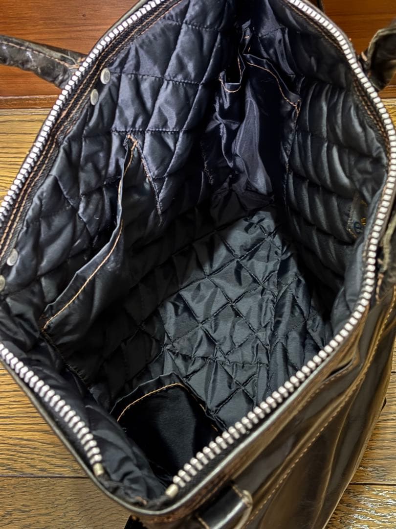 【レア品】レインボーカントリー/ヘルメットバッグ/バッファローレザー/黒