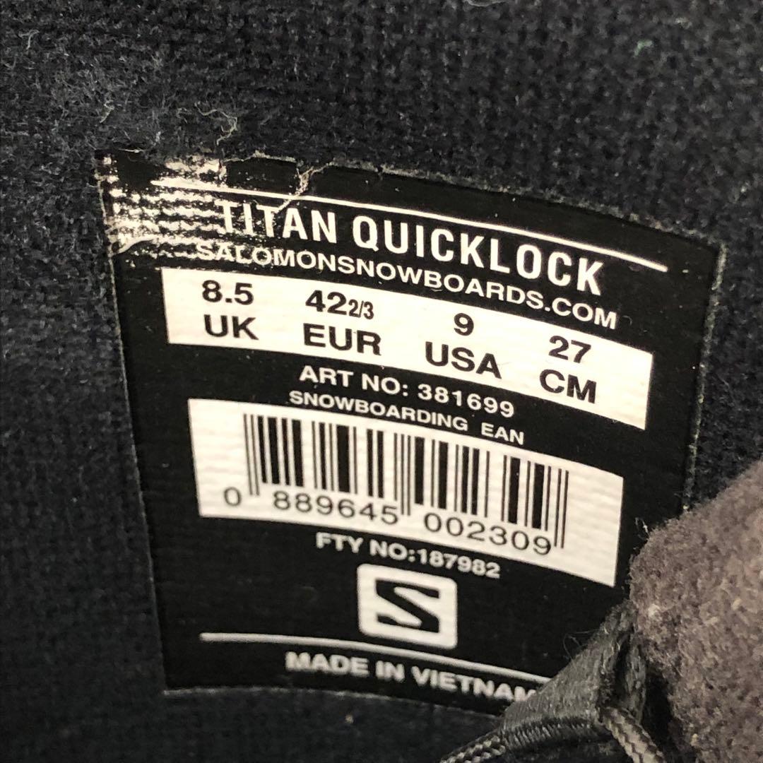 美品27cm SALOMON TITAN QUICKLOCK レースブーツ
