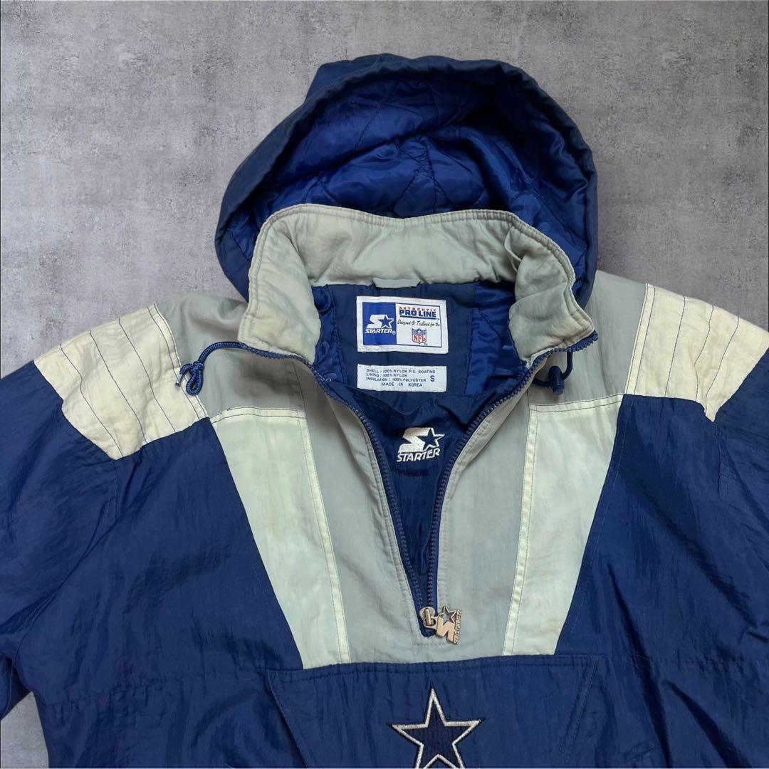 90s STARTER NFL カウボーイズ 中綿 アノラックパーカー 刺繍ロゴ