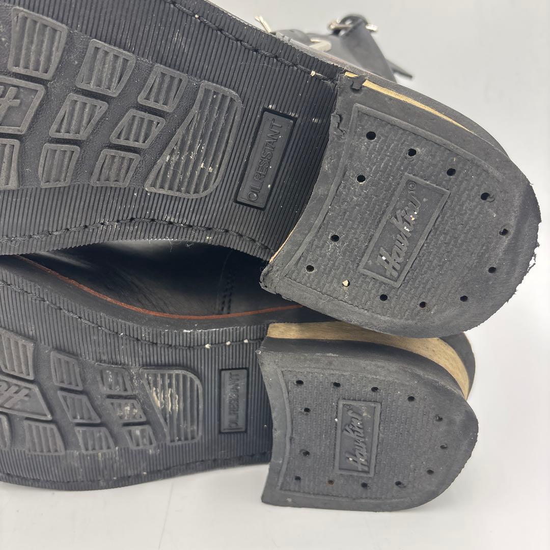 ホーキンス ショート エンジニアブーツ【43】27.5ブラック スチールトゥ