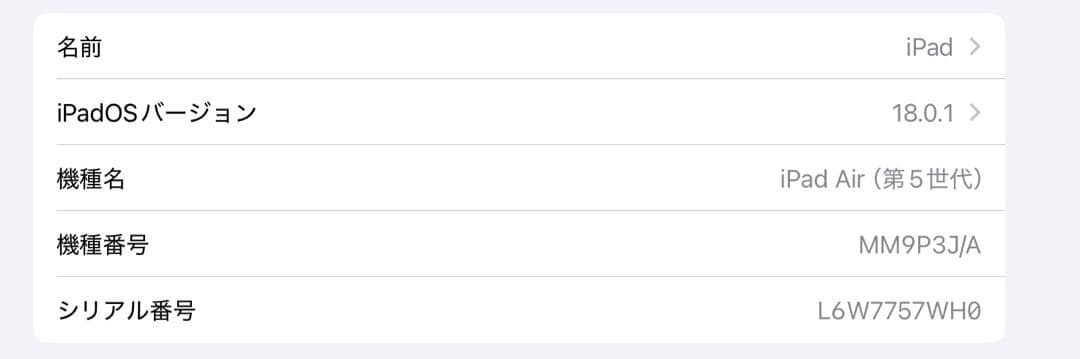 iPad Air 第5世代 256GB バッテリー100