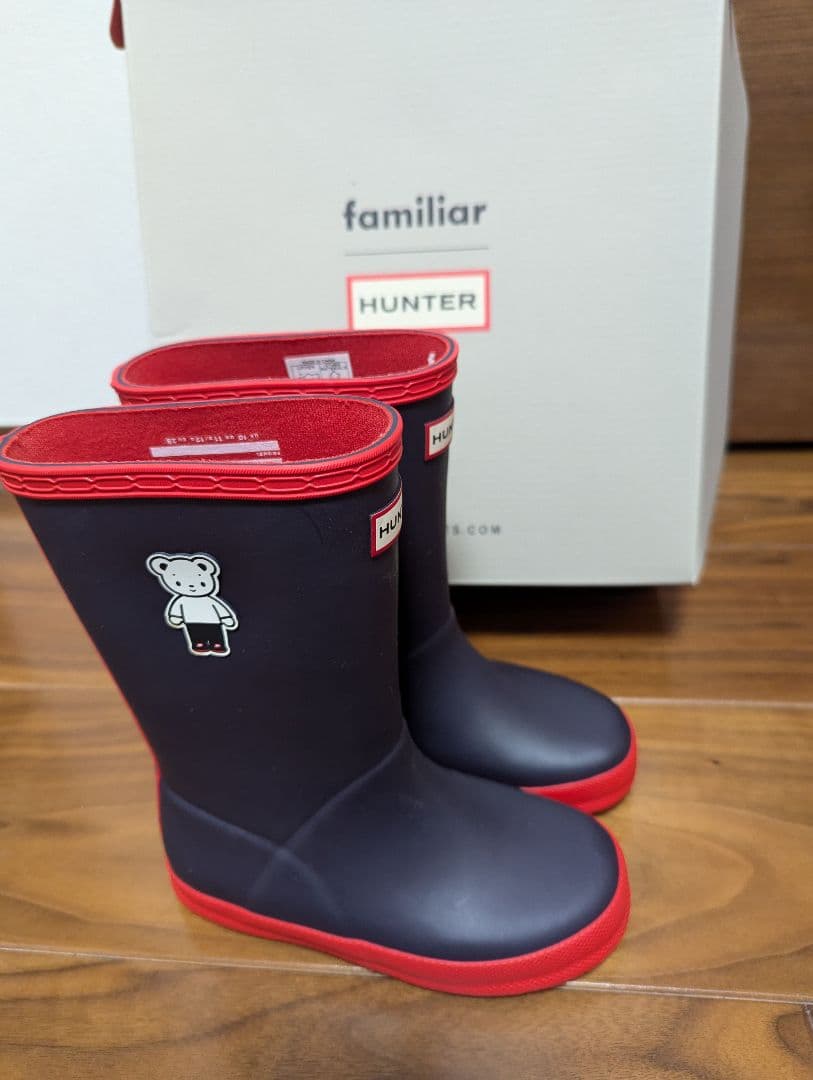 HUNTER 　ハンターファミリアfamiliar 長靴 レインブーツ１８センチ