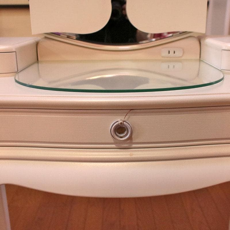 カンティーニュ ドレッサーデスク チェア ルーシー 猫脚 鏡台 白家具 コスメ