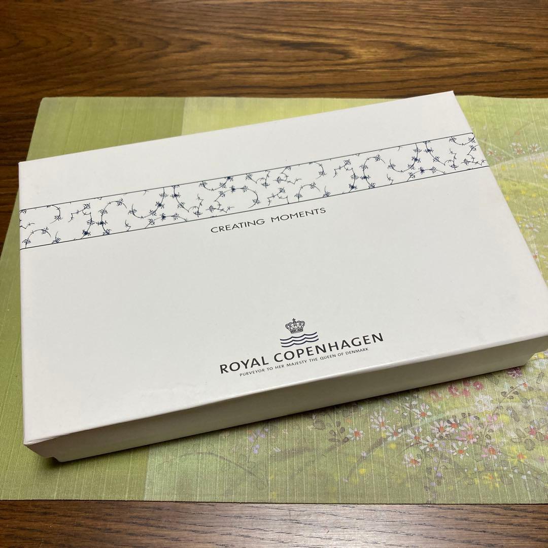 ロイヤルコペンハーゲン　ブルーフルーテッド　ダブルレース　スクエアプレート