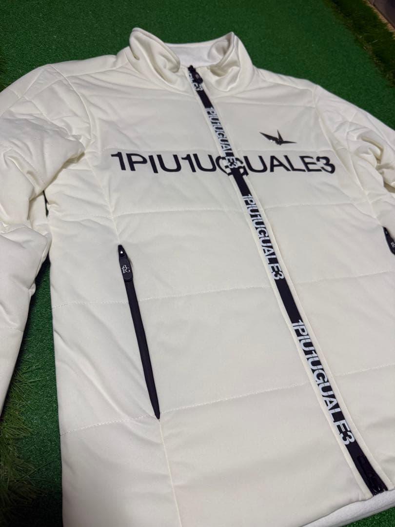 1piu1uguale3 GOLF ダウンジャケット　3(S)ホワイト