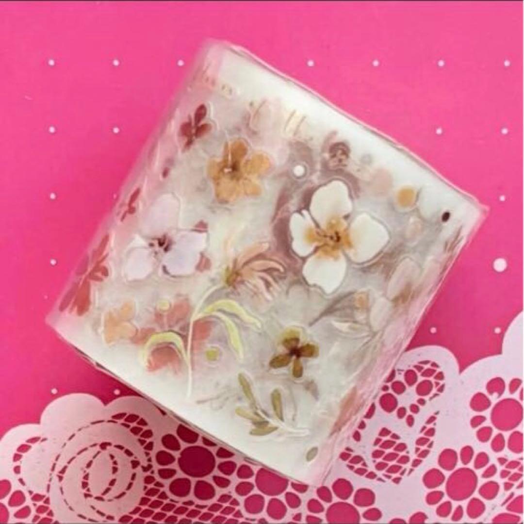 闪沙 阿波罗之心 ダイカット 4.5cm×5m 海外マスキングテープ　花