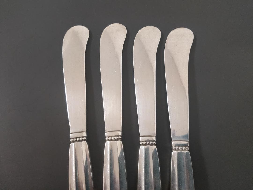 ジョージジェンセン エコーン バター ナイフ 4本 純銀製 アンティーク